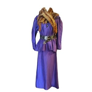 Steampunk Suit Skirt Jacket Victorian Cosplay Elegant Dress up size 22-24